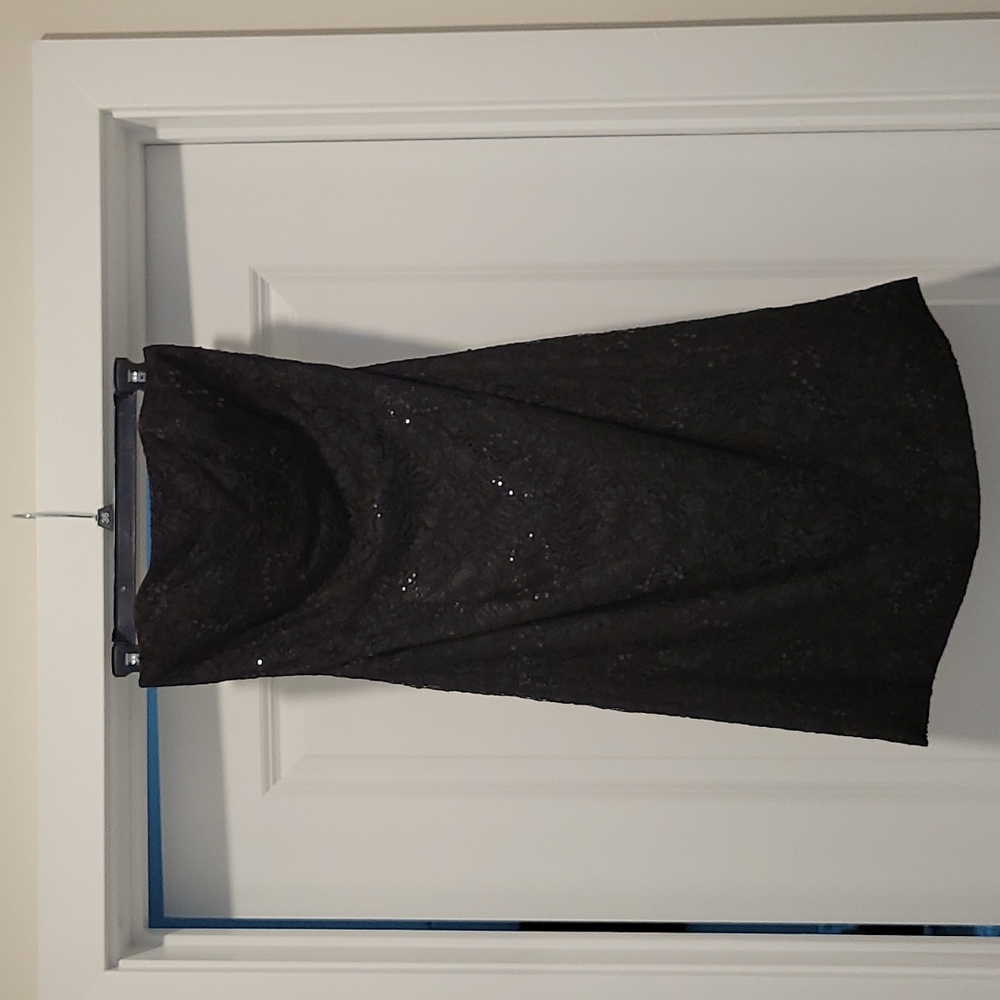 Black lace cocktail dress